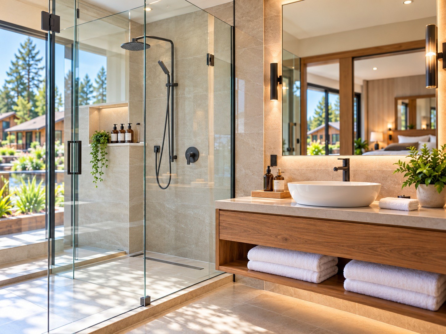 Schone badkamer met inloopdouche