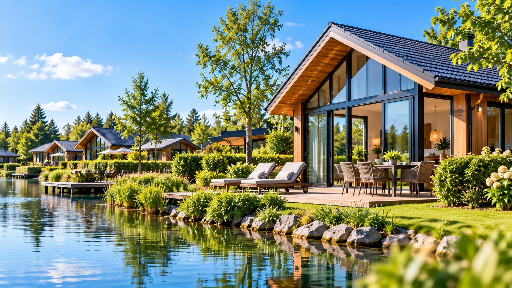 Vakantielodge in een bosrijke omgeving